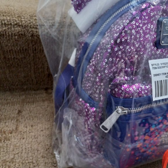Loungefly Disney Paris 30th Sequin backpack and ears